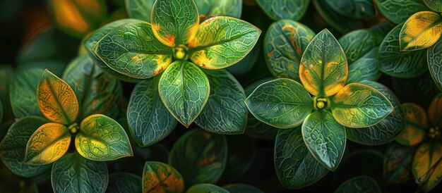 CloseUp of Lush Green Leaves