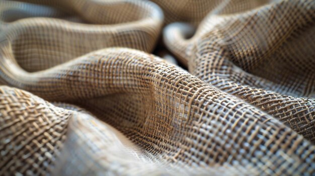 Photo a closeup of luxurious woven fabric showcasing its texture appearance