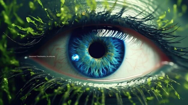 A closeup magical image of human eye