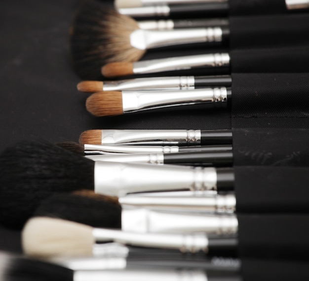 Closeup of makeup tools