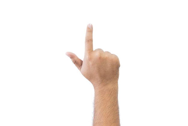Фото Тыльная сторона руки крупным планом человека открытая протянутая рука, показывающая два пальца, означает число семь, вытянутое в приветственном копирующем пространстве, изолированном на белом фоне пространство для текста