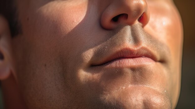 Closeup of a man's face