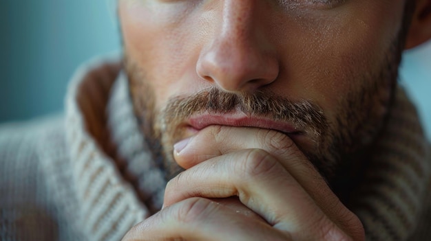 CloseUp of Man With Beard