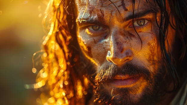 CloseUp of Man With Wet Hair