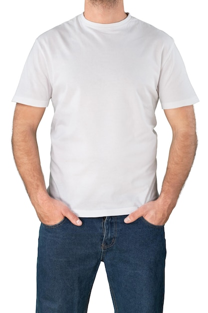 Closeup of a Man with White Shirt