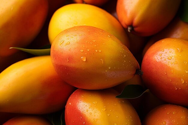 CloseUp of Mangoes in Market Stand Mango image photography