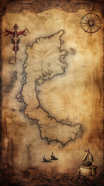 근접 촬영 지도 아일랜드 배 디아블로 여왕 촌사람 같은 거대한 안전한 포스트 해적 손수건 기억 상실 고대