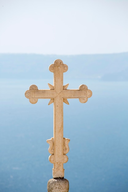 Closeup of an Marvelous Sculpted orthodox cross