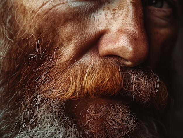 Клоуз-ап зрелого мужчины с густой бородой