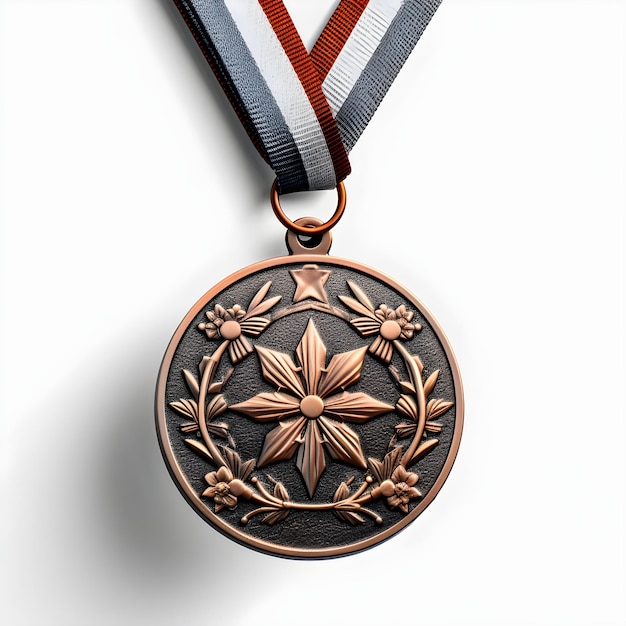 Closeup medal on white background