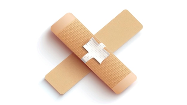 Photo closeup of medical tape on a white background ideal for medical or first aid concepts