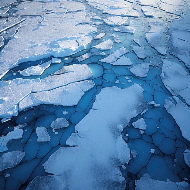 Premium AI Image Closeup of a melting ice sheet