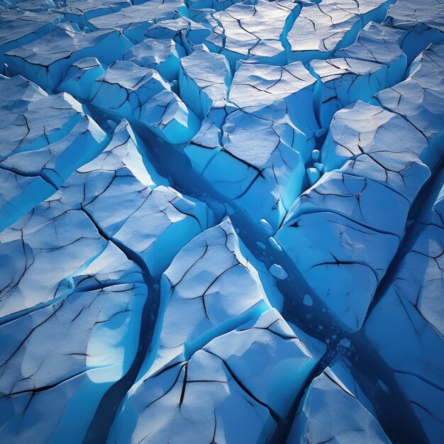 Closeup of a melting ice sheet