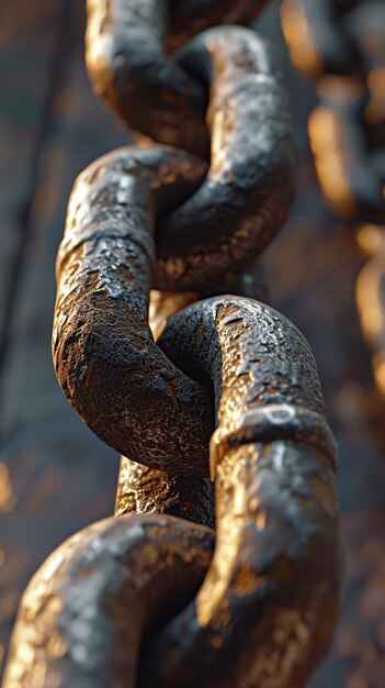 Closeup of metal chain