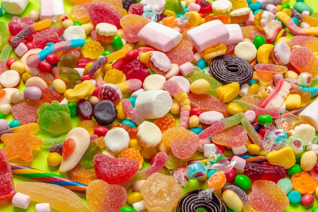 Closeup of mixed candies