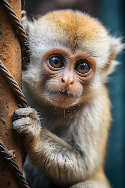 CloseUp Of A Monkey In Zoo