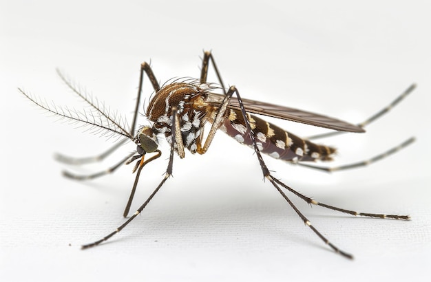 CloseUp of a Mosquito Resting on a White Surface
