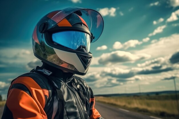 Closeup of a Motorist driving on a road