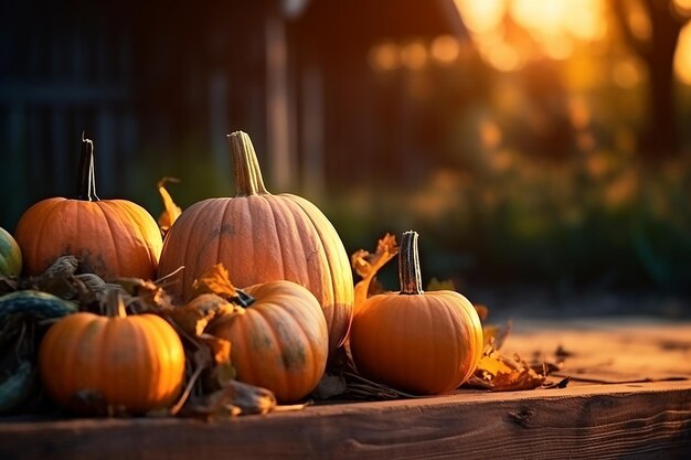 CloseUp of MultiColored Pumpkins of Different Sizes