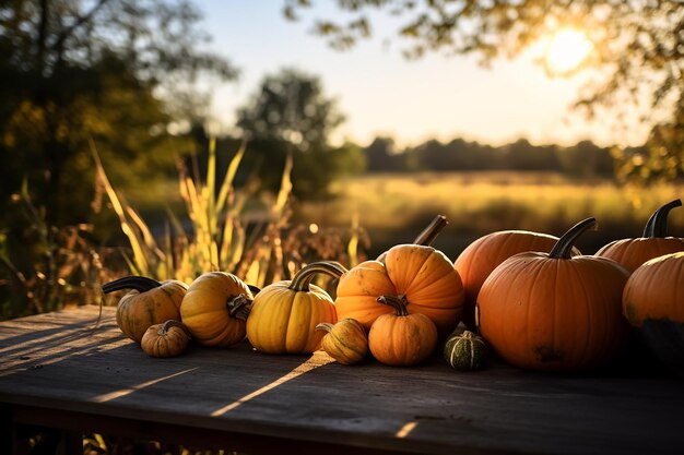 CloseUp of MultiColored Pumpkins