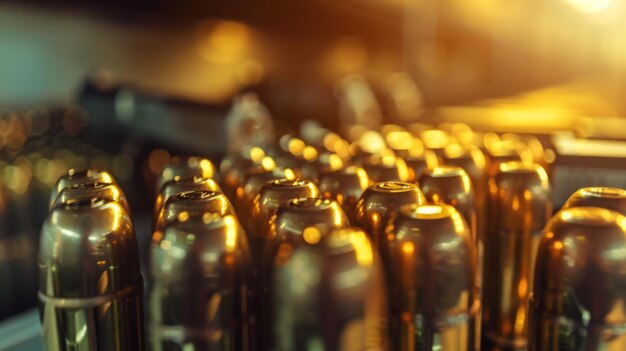 CloseUp of Multiple Bullet Casings