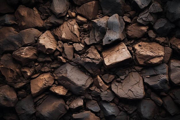 Photo closeup of natural stone patterned soil texture