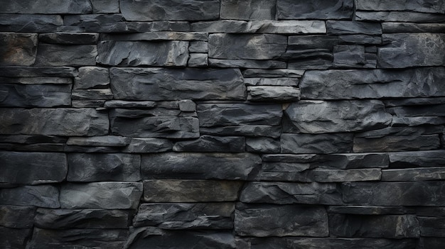 CloseUp of natural stone texture flat wall background Rough grey stonework backdrop