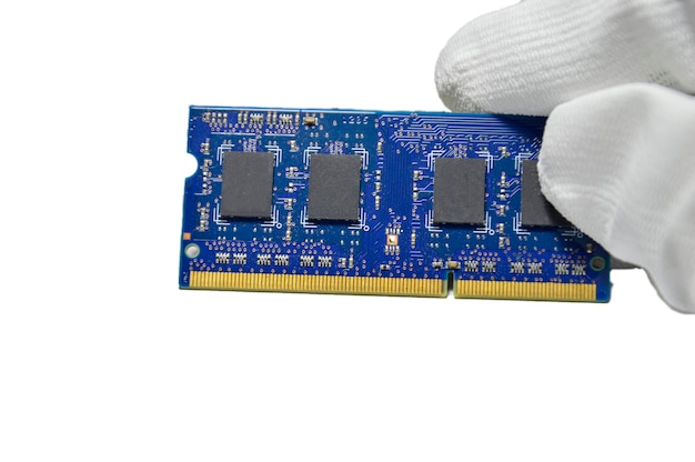 Крупный план оперативной памяти ноутбука типа DDR3