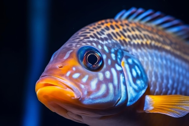 海の魚のクローズアップ