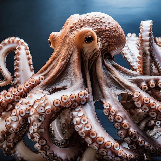 a closeup of an octopus with the word octopus on the bottom