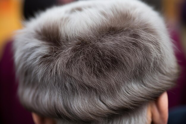 写真 シュトレイメル の 毛皮 の 帽子 の クローズアップ
