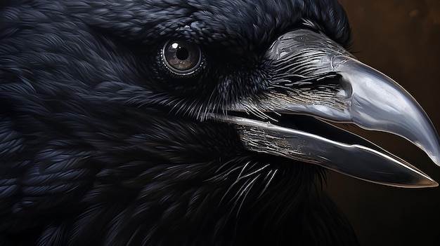 写真 closeup of black crow