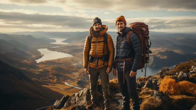 _Closeup_of_Hiker_helping_friend_HD 8K wallpaper Stock Fotografisch beeld