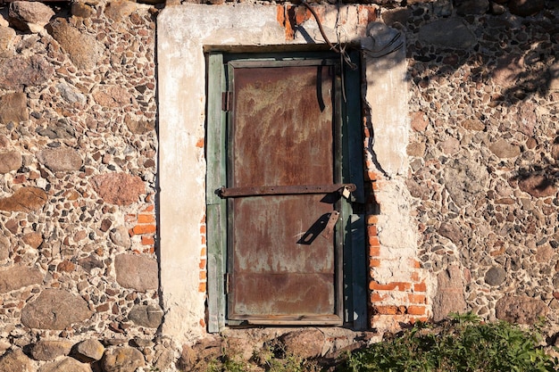 Closeup of old building