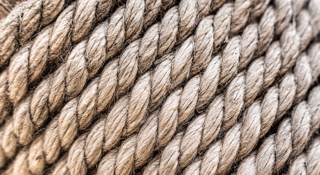 Closeup of an old frayed boat rope as a nautical backgrounds\
high quality photo