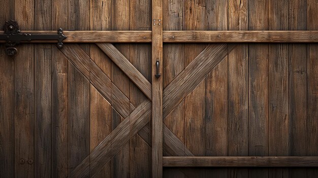 Photo closeup of old wooden barn door