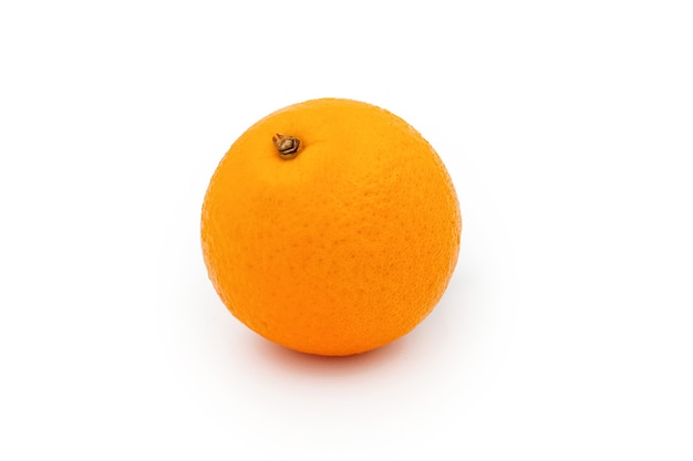 Closeup of an orange isolated on white background