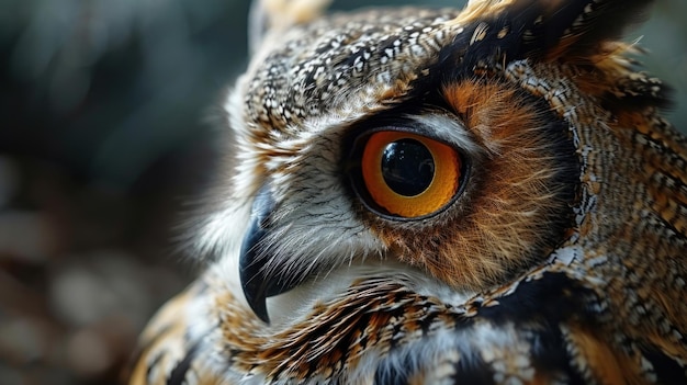 closeup of owl