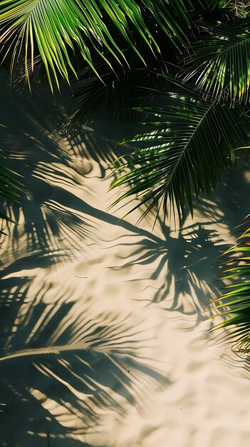 Closeup of Palm Tree Leaves Generative AI