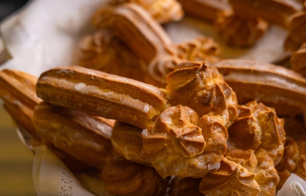 Closeup of pastry in the shape of penis