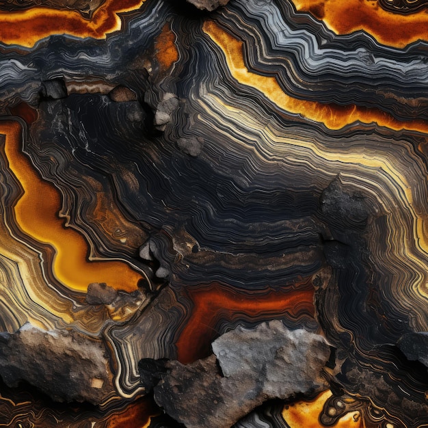 Closeup of the pattern on a piece of onyx stone