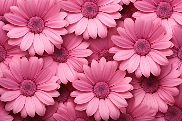 Photo a closeup of a pattern of pink flowers on a white background