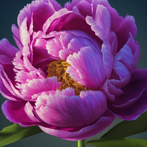 Closeup of peony flower Pinkl peony flower in bloom