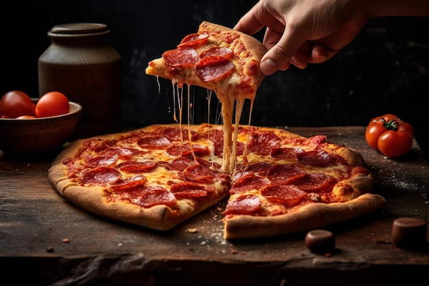 Клоуз-ап пиццы с пепперони с классическим видом