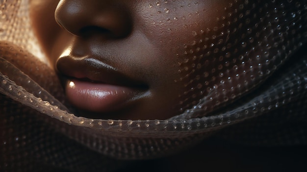 closeup of a person's face skin