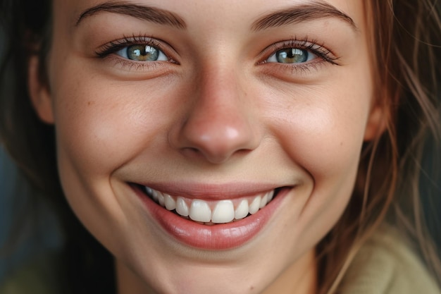 A closeup of a person's face with a gentle smile mental health