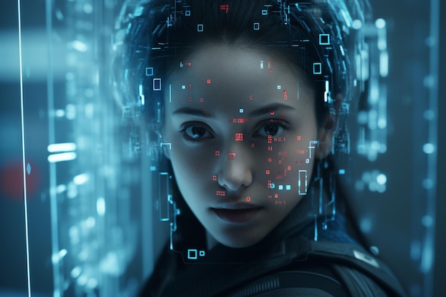 Photo closeup of a person undergoing behavioral generative ai