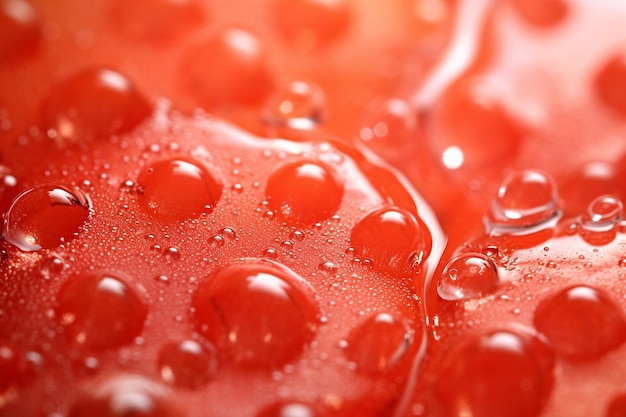 Closeup of a persons lips taking a sip from a glass of strawberry juice
