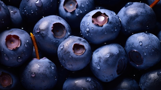 closeup photo of blueberries