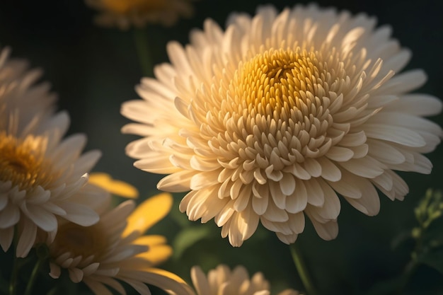 Closeup photo of a chrysanthemum